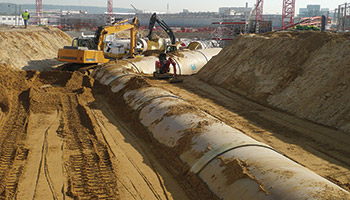 Hobas wastewater pipeline in France