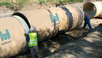 Hobas sewer pipes Rawa Poland