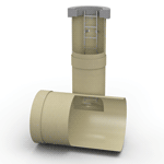 Hobas tangential manhole illustration